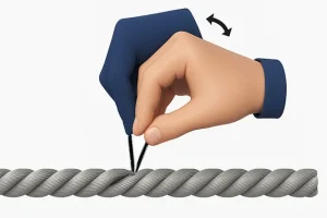 wire rope yang menonjol