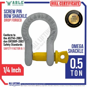 Shackle Bow Screw Pin ABLE-SPB006-1per2-0.5Ton---MAIN