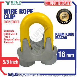 Jual Wire Rope Clip 16 mm 5/8 Inch ABLE WRC016
