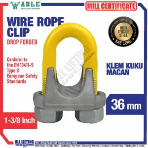 Jual Wire Rope Clip 36 mm 1 3/8 Inch ABLE WRC036