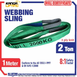Jual Webbing Sling 2 Ton 1 Meter - Front