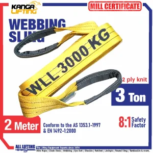 Jual Webbing Sling 3 Ton 2 Meter - Front