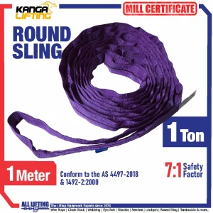 Jual Round Sling 1 Ton 1 Meter Bersertifikasi Australian Standard dan European Standar