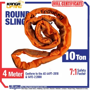 Jual Round Sling 10 Ton 4 Meter Bersertifikasi Australian Standard dan European Standar