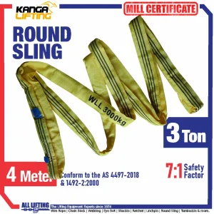Jual Round Sling 3 Ton 4 Meter Bersertifikasi Australian Standard dan European Standar