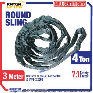 Jual Round Sling 4 Ton 3 Meter Bersertifikasi Australian Standard dan European Standar