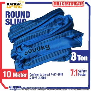 Jual Round Sling 8 Ton 10 Meter Bersertifikasi Australian Standard dan European Standar