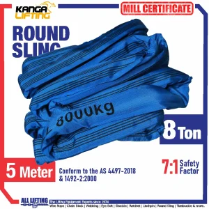 Jual Round Sling 8 Ton 5 Meter Bersertifikasi Australian Standard dan European Standar
